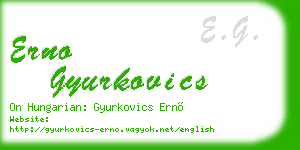 erno gyurkovics business card