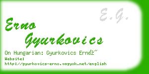 erno gyurkovics business card